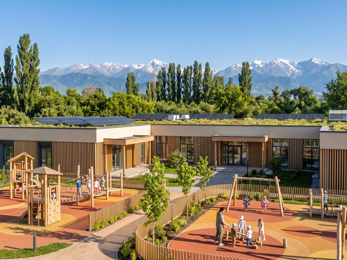 Kindergarten and health centre, visualisation